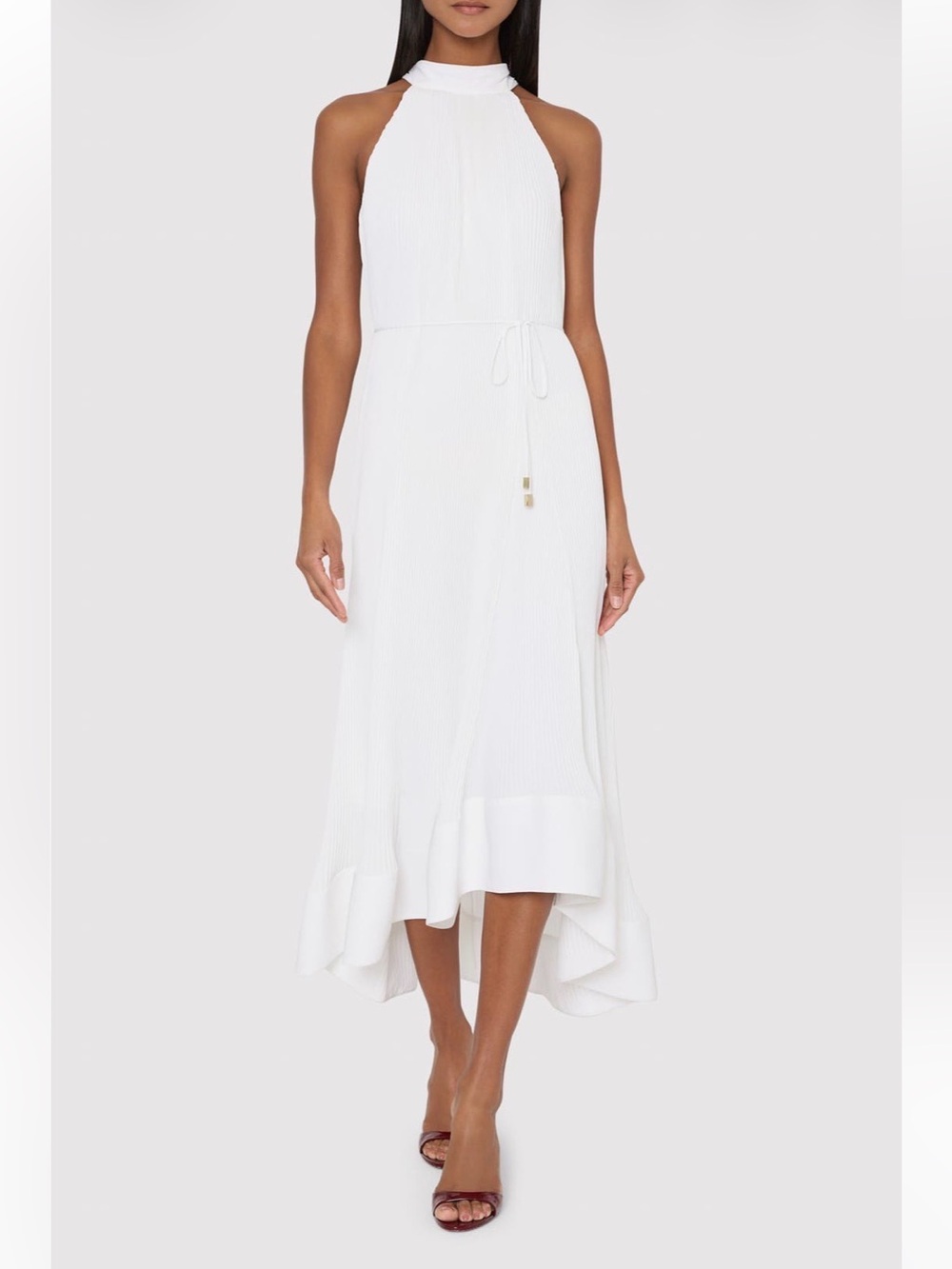 Milly Nalani Sleeveless Pleated Midi Dress